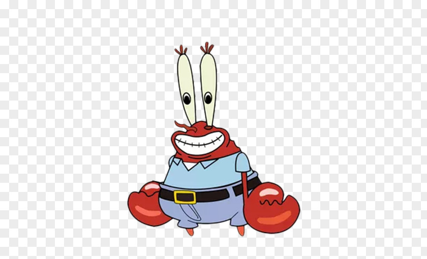 Lovely Cartoon Crab Boss Mr. Krabs Pearl PNG