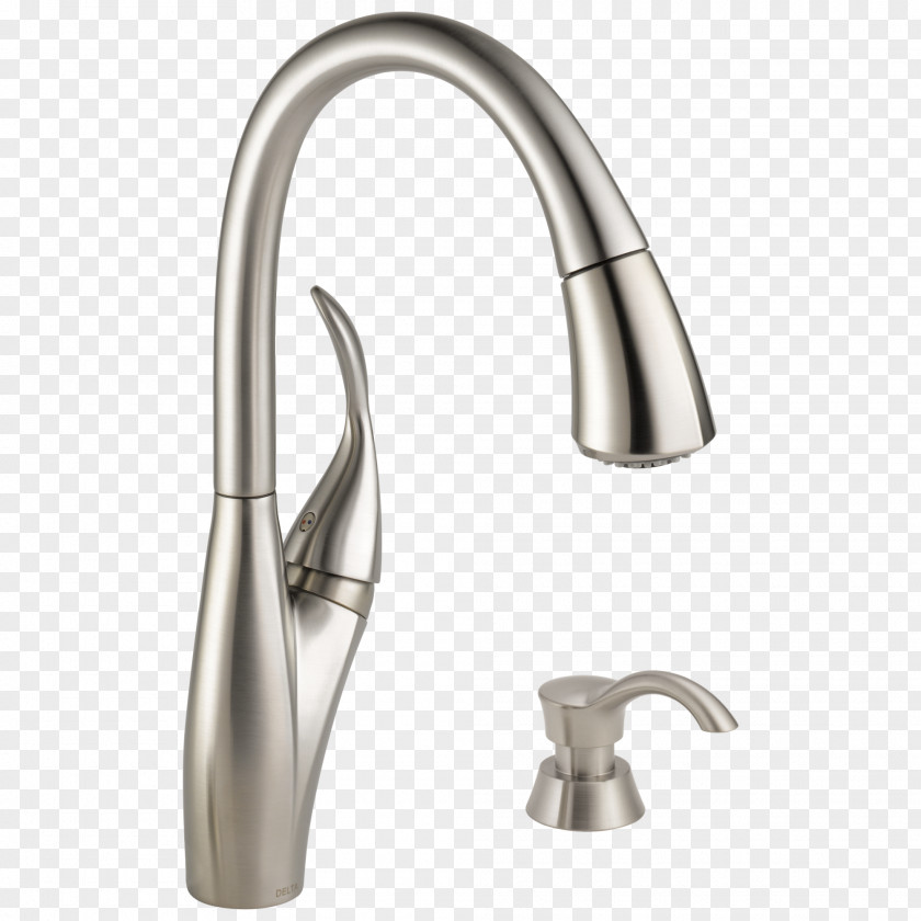 Kitchen Faucet Handles & Controls Delta 9178 Leland Single Handle Pull Down Direct Stainless Steel PNG