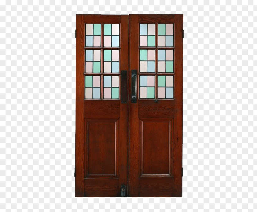 Mahogany Doors Door Handle Stained Glass Raster Graphics PNG