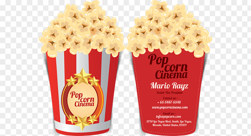 Film Industry Business Card Design Microwave Popcorn Paper Cards Maize PNG