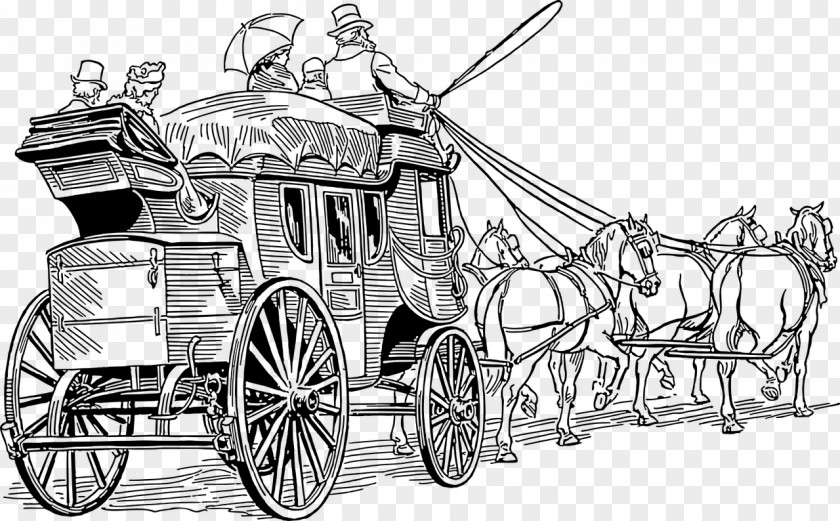 Horse Horse-drawn Vehicle Carriage Stagecoach PNG