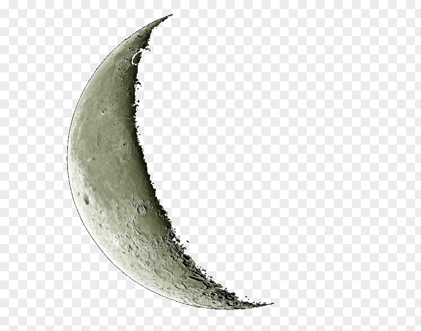 Moon Crescent Lunar Phase Image PNG