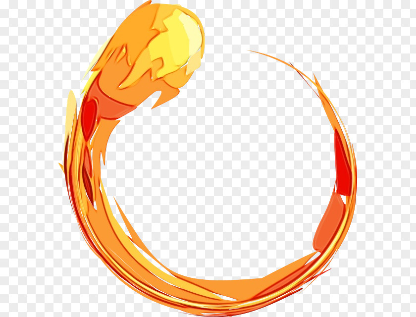 Orange Om Fire Circle PNG