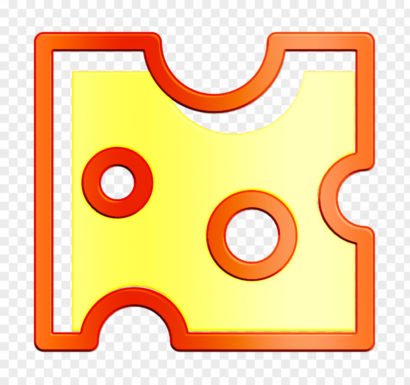 Cheese Icon Food Linear Color Set PNG