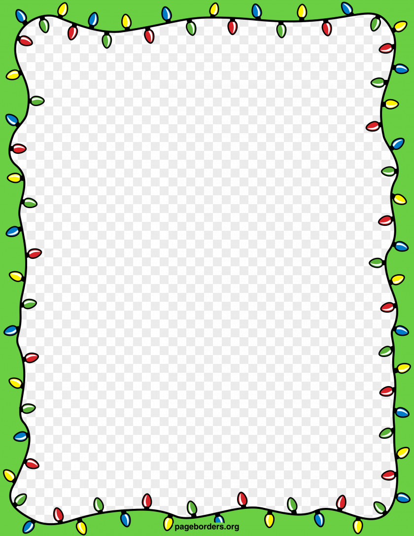 Christmas Border Transparent Lights Holiday Clip Art PNG