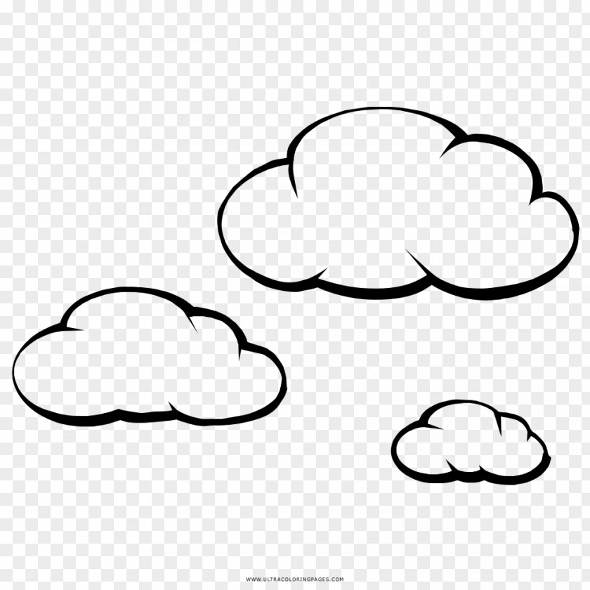Cloud Drawing Coloring Book White Clip Art PNG