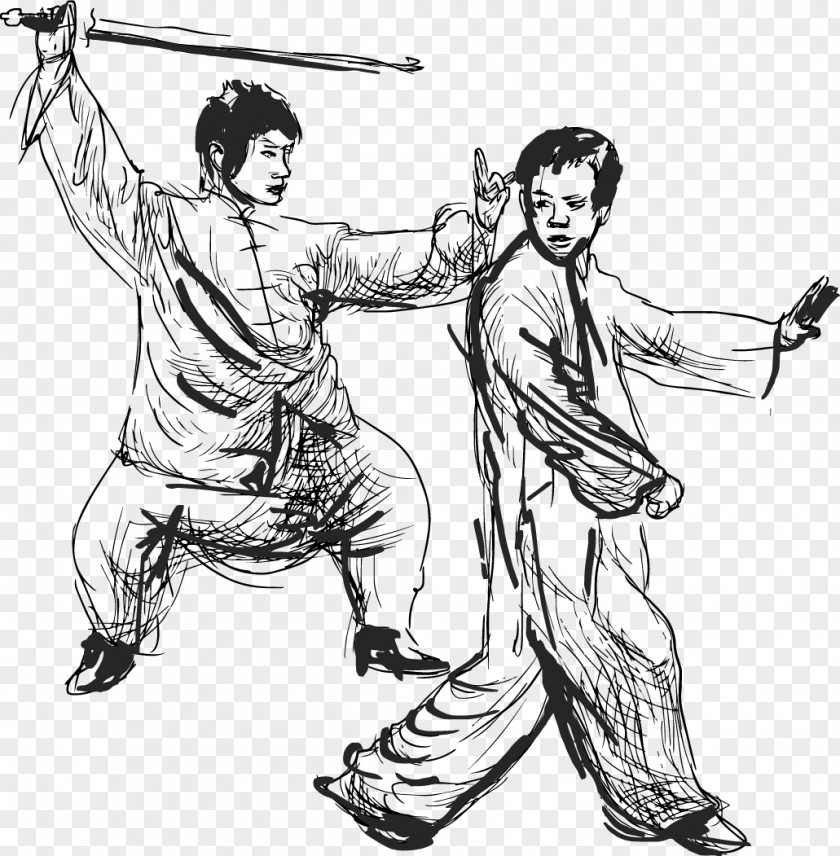 Kungfu Black And White Martial Arts PNG