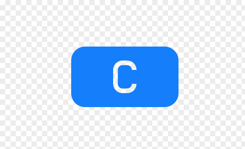 Letter C Electric Blue Aqua Cobalt Logo PNG