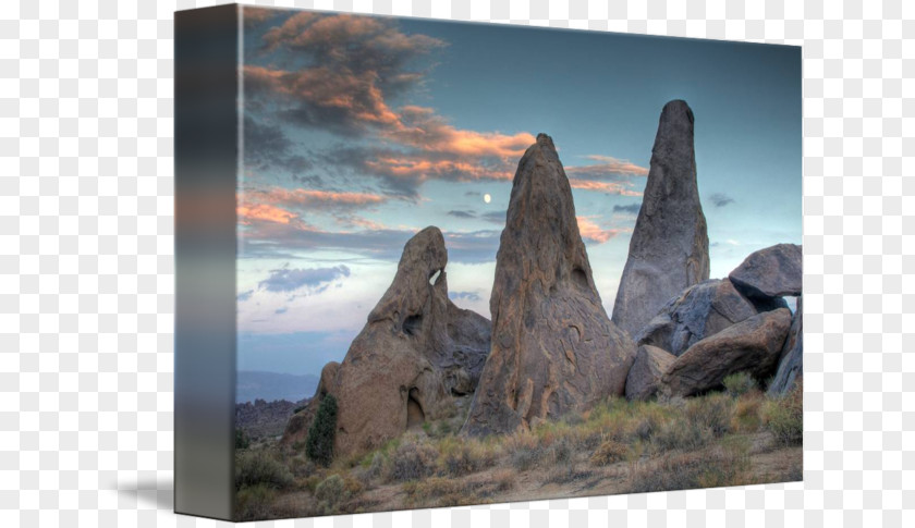 Rock Formation Alabama Hills, California National Park Monolith Gallery Wrap PNG