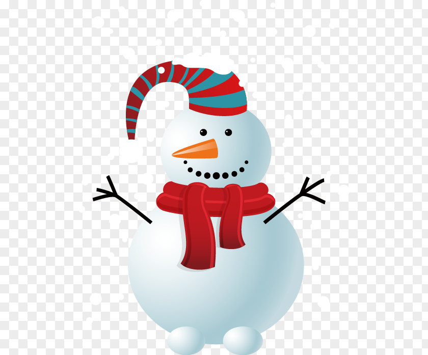 Cartoon Snowman Pattern Christmas PNG