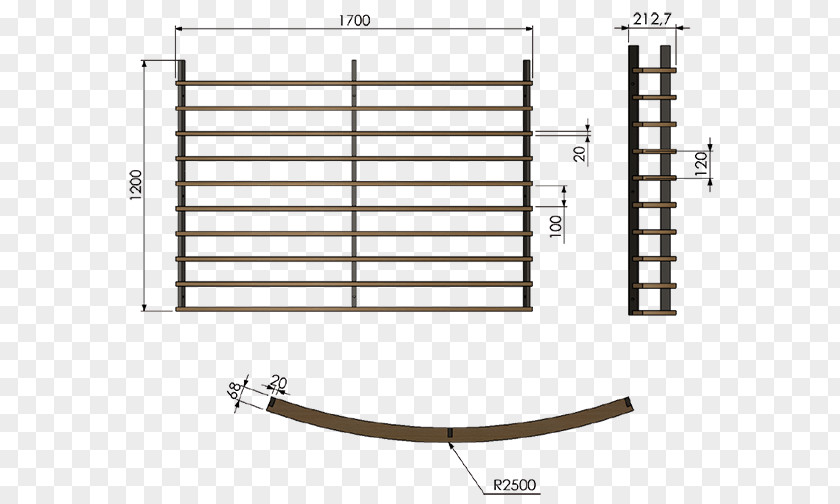 Gold Trellis Square Foot Garden PNG