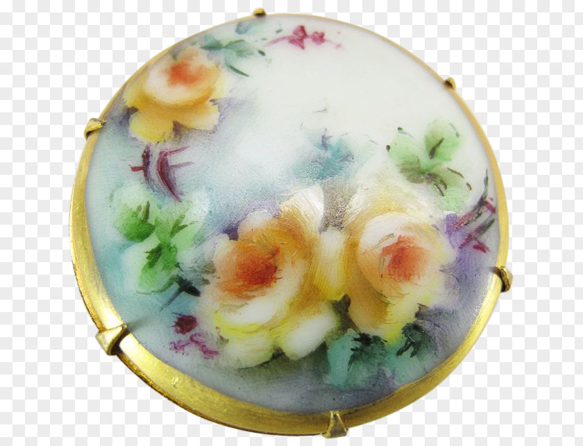Hand-painted Flower Material Plate Porcelain Dish Network PNG