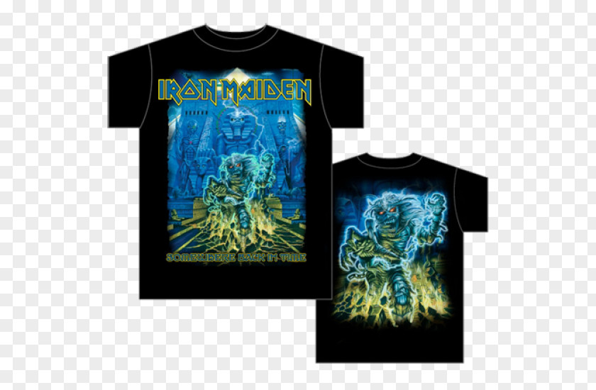T-shirt Iron Maiden Somewhere Back In Time Powerslave PNG