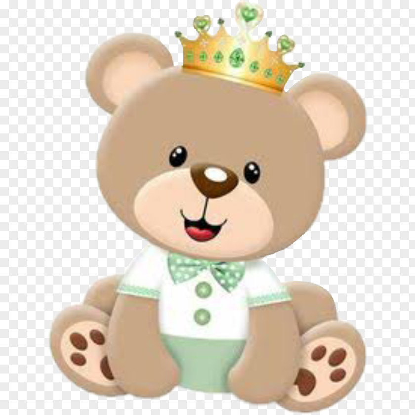 Teddy Bear Prince Baby Shower Crown PNG bear shower Crown, bear, brown illustration clipart PNG