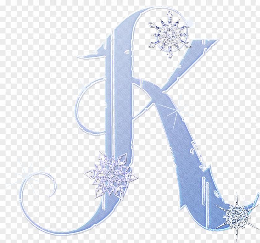 Flocon Alphabet Letter K Cursive Symbol PNG