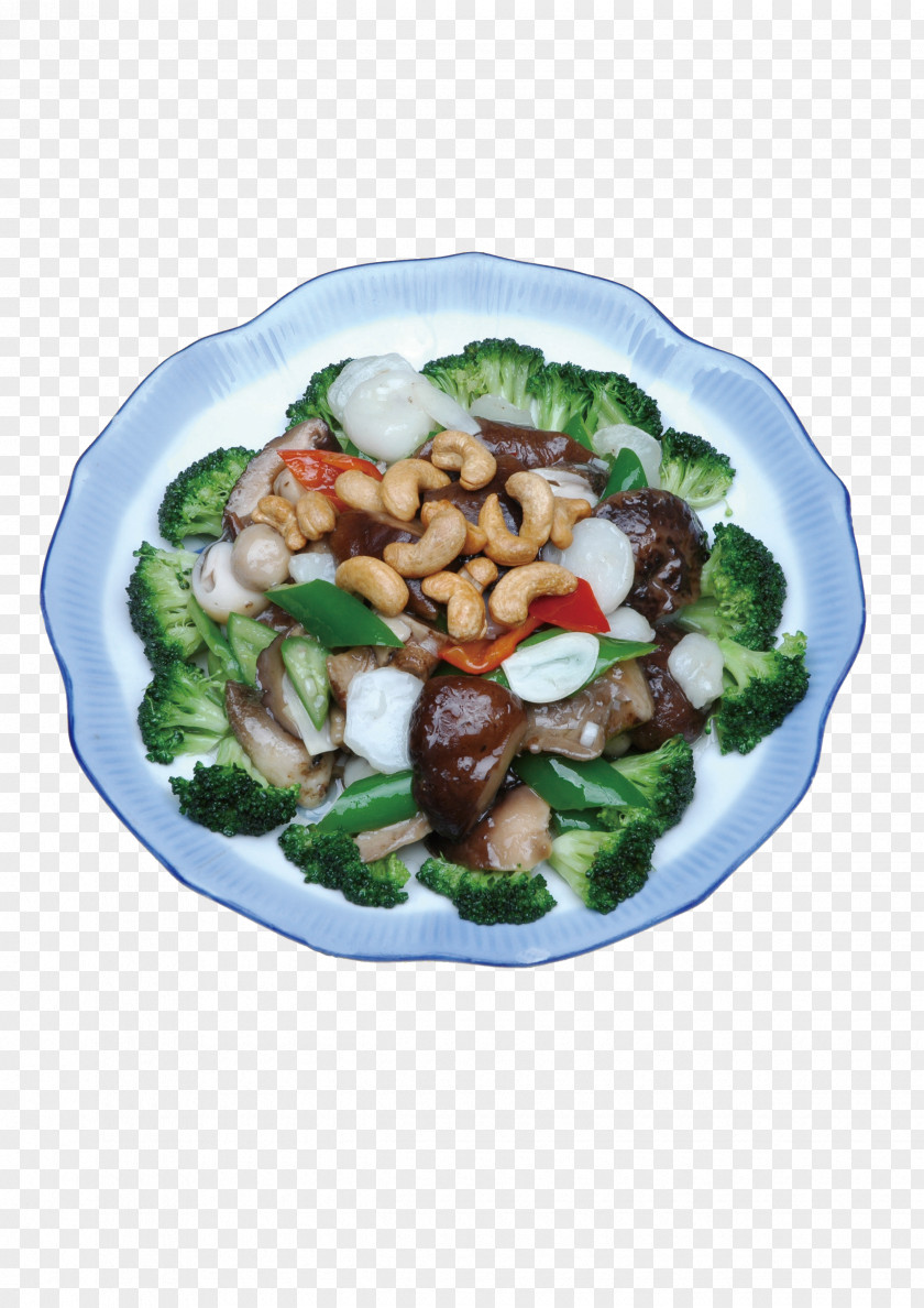 Broccoli Mushrooms Vegetarian Cuisine American Chinese Asian Mushroom PNG