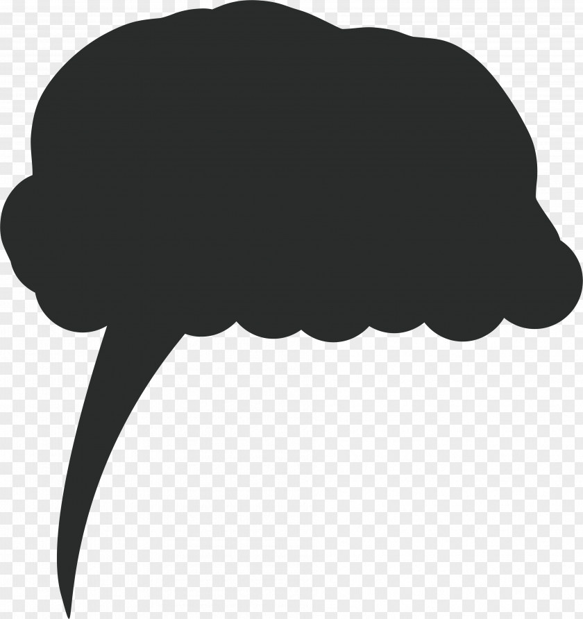 Dialogue Box Speech Balloon Black And White PNG