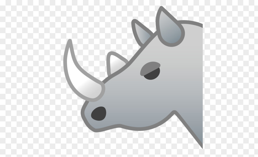 Emoji Rhinoceros Android Nougat PNG