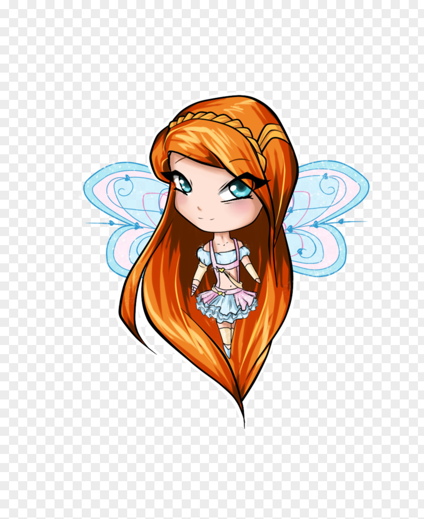 Fairy Brown Hair Clip Art Illustration PNG
