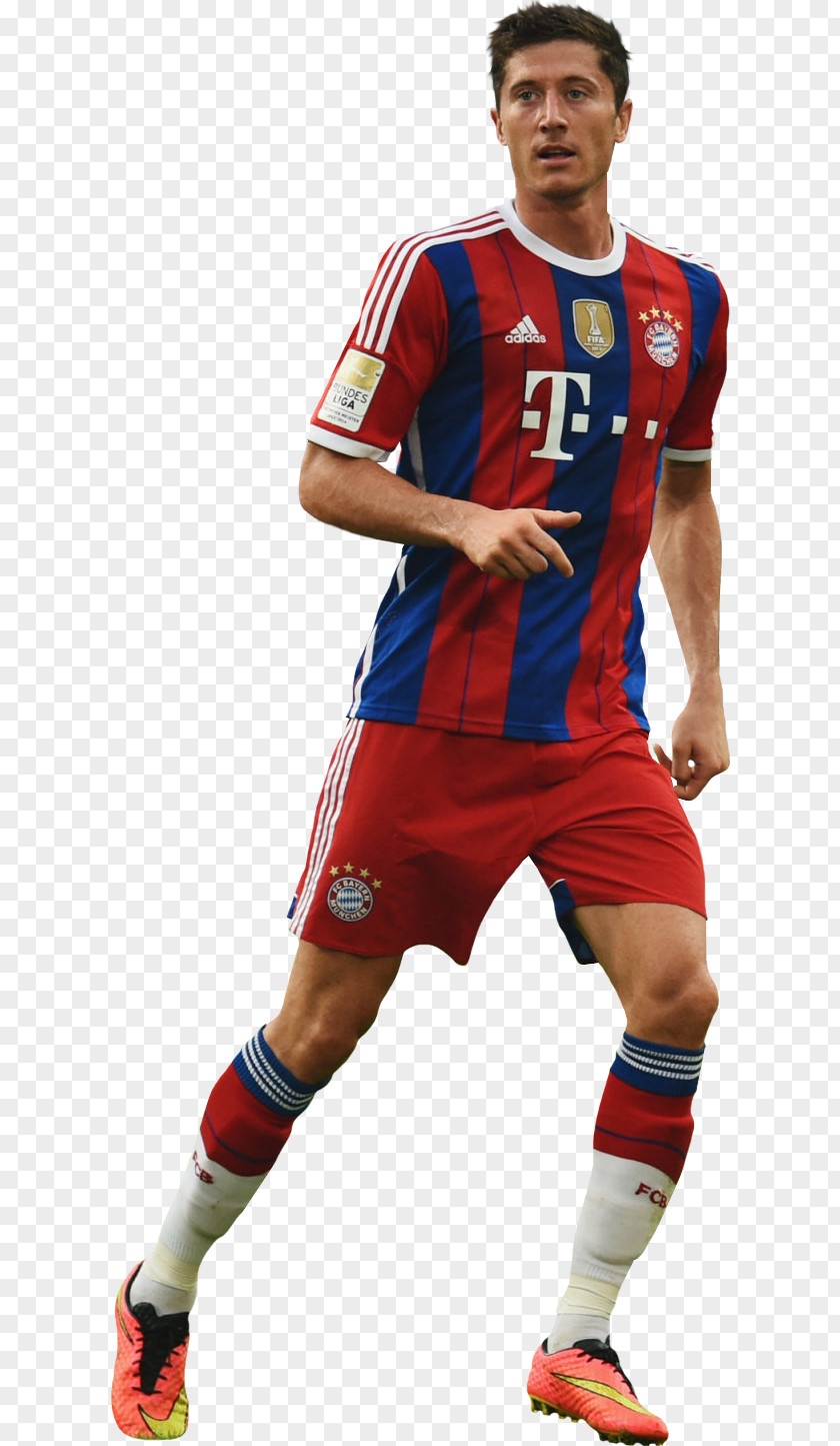Football Robert Lewandowski Soccer Player FC Bayern Munich Poland National Team Jersey PNG