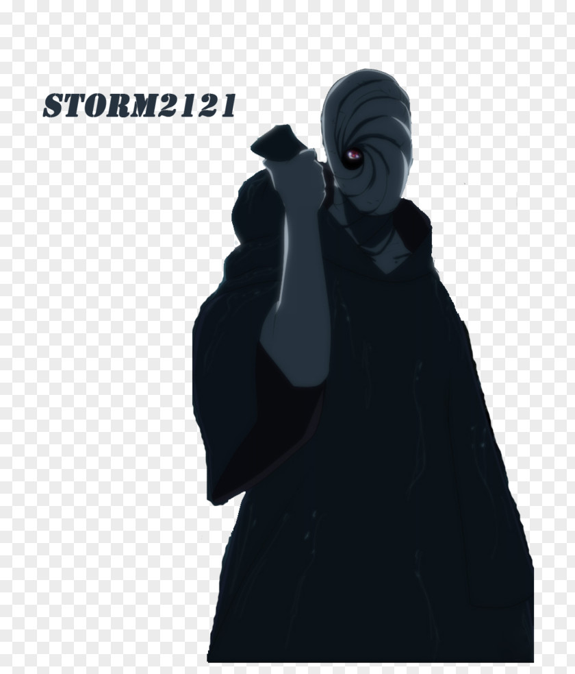 Obito Mask Silhouette Fur Neck PNG