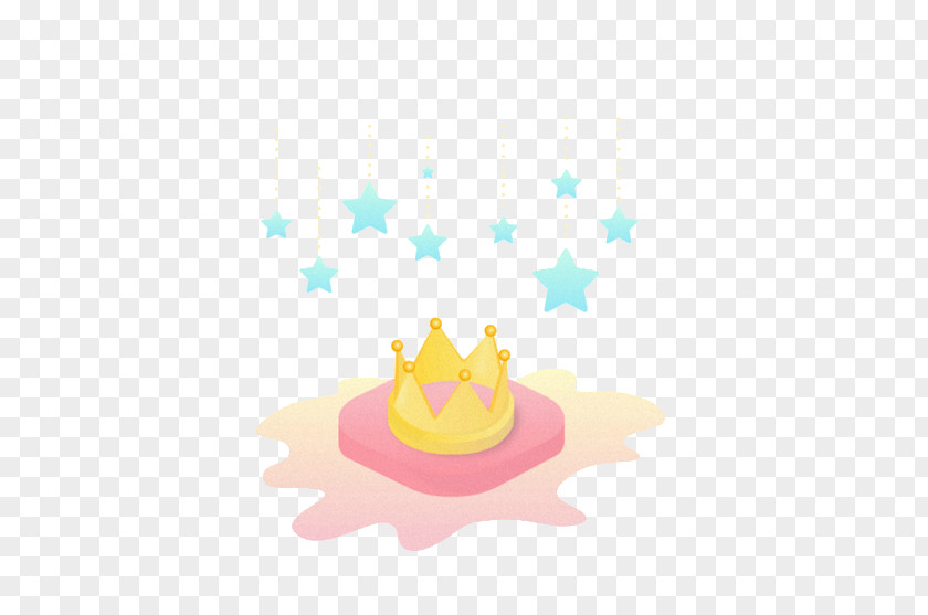 Pink Crown Yellow Pattern PNG