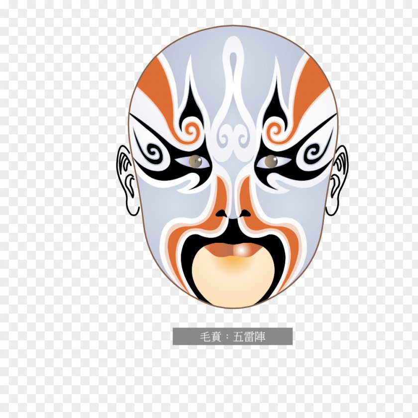 Peking Opera Mao Ben Wu Lei Array China Chinese Mask PNG