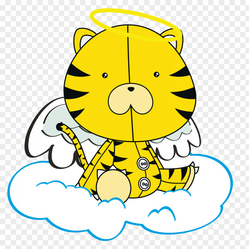 Angel Tiger Cartoon Clip Art PNG