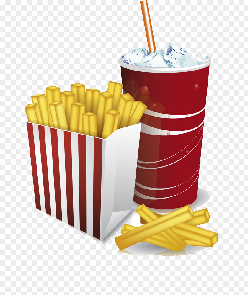 Fries And Drinks Fast Food Junk French Clip Art PNG