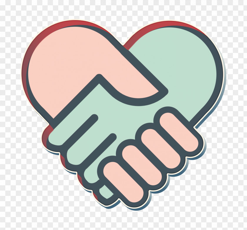 Material Property Handshake Hands Icon Heart PNG