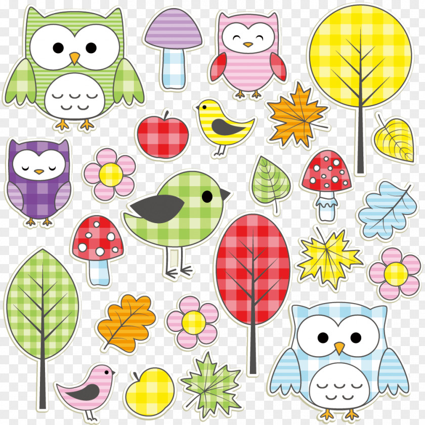 Page Cartoon Owl Material Patchwork Appliquxe9 Textile Pattern PNG