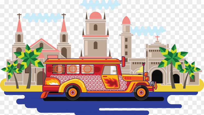 Philippine Rice Traditional Transportation Travel Tourist Bus Philippines Tourism Euclidean Vector PNG