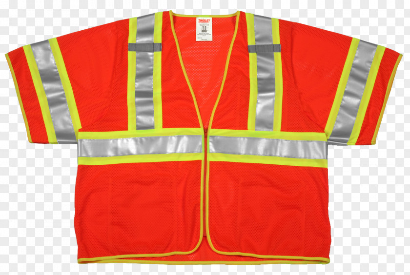 Red Zipper Vest High-visibility Clothing Personal Protective Equipment Outerwear Waistcoat PNG