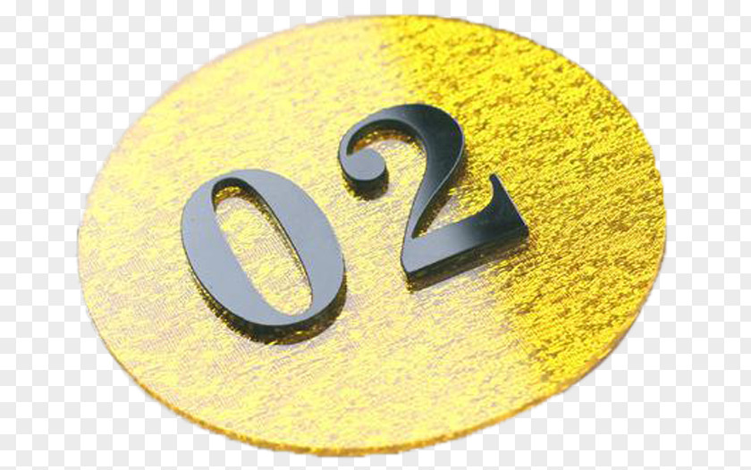 Yellow Table Number Plate Download PNG