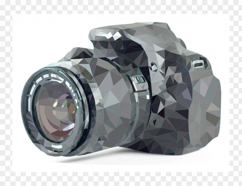Adobe Illustrator Canon EOS 650D Low Poly Polygon Mesh PNG