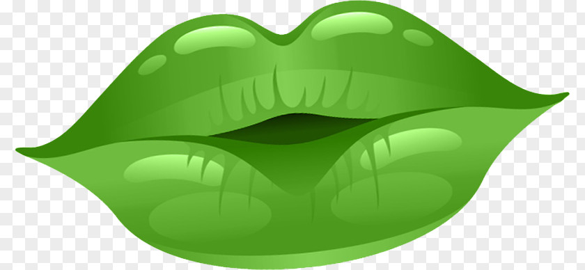 Cartoon Lips Leaf Clip Art PNG