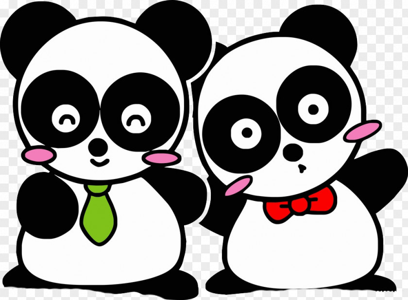 Cute Giant Panda Red Cuteness PNG