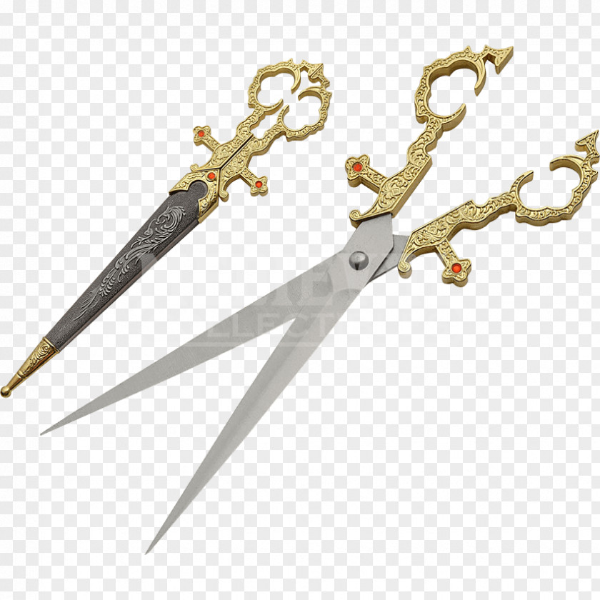 Gold Scissors Weapon Arma Bianca PNG