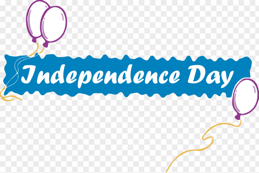 Independence Day In Balloons Banner. PNG