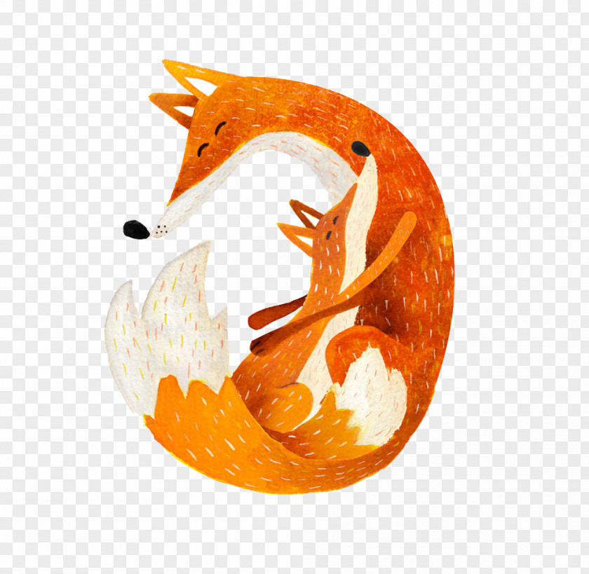 Mother And Baby Fox Bunnybear Illustrator Behance Work Of Art Illustration PNG