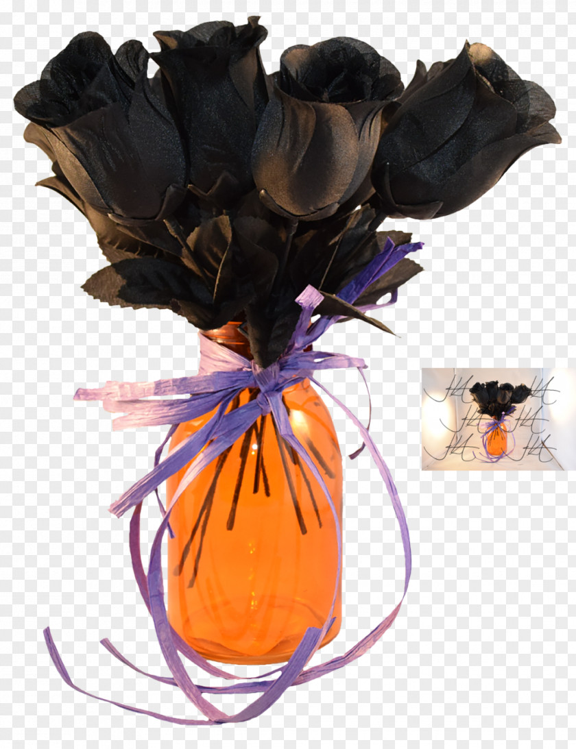 Purple Andalusian Horse Black Rose Vase PNG