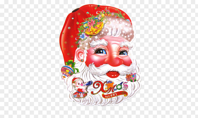 Santa Claus Pattern Christmas Ornament Illustration PNG