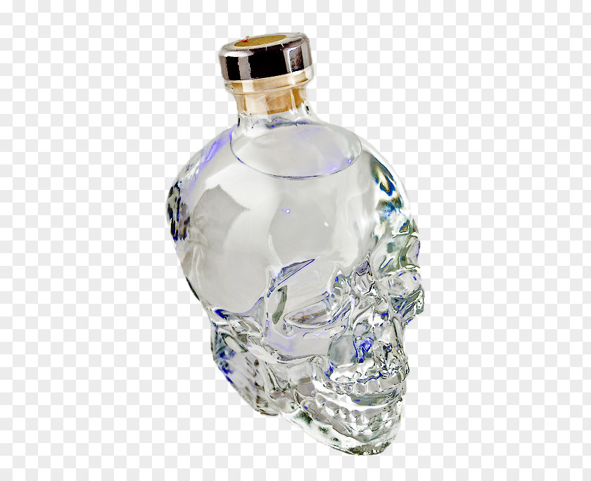 Skull Glass Bottle Crystal Head Vodka PNG