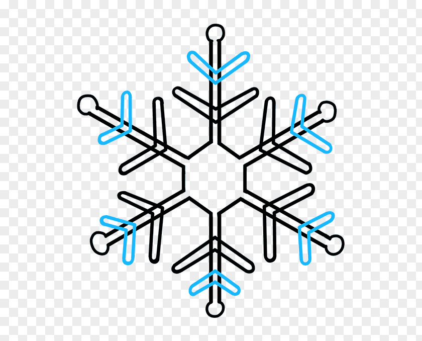 Snowflake Drawing Clip Art Image Tutorial PNG