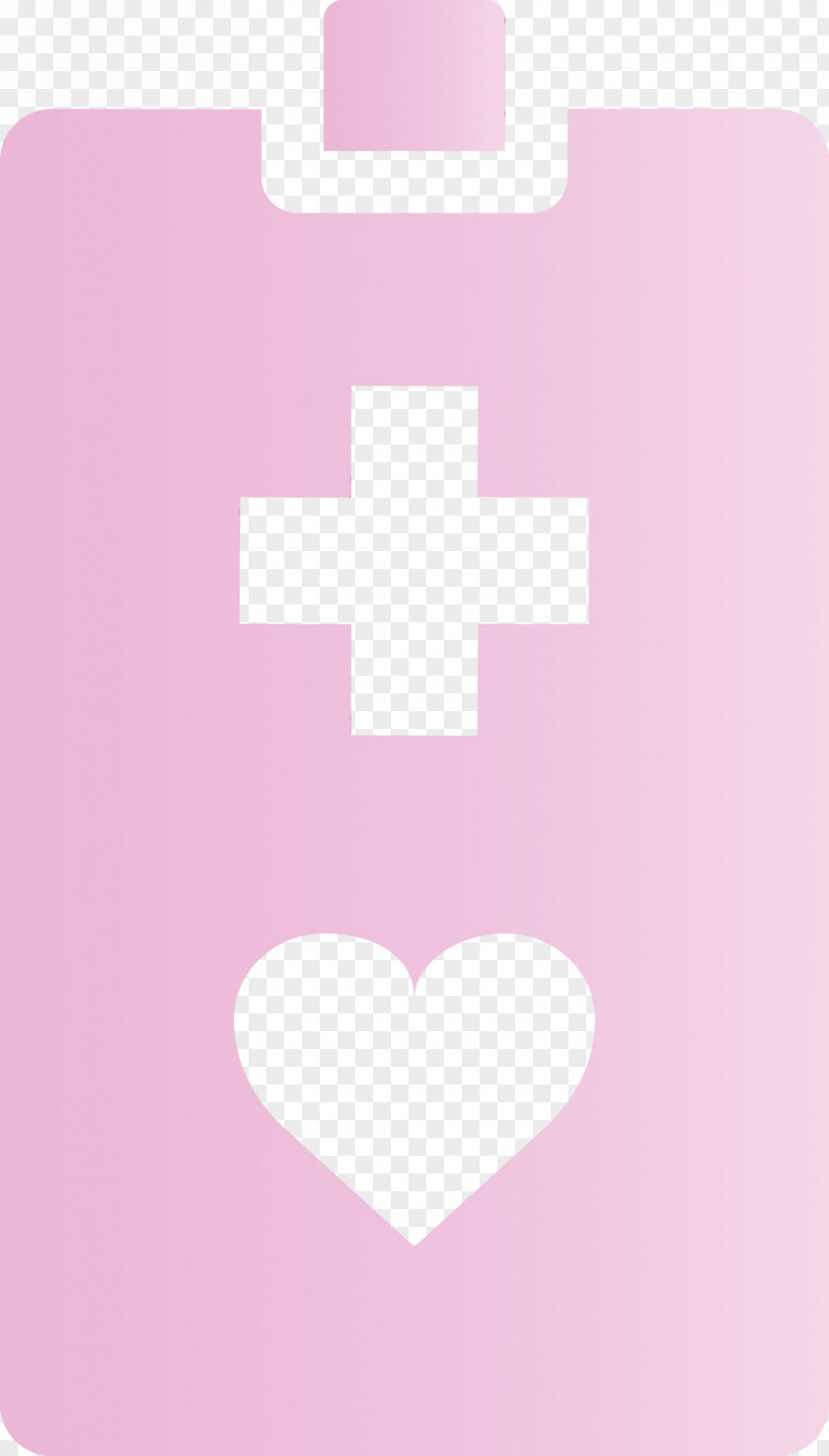 Pink Heart Cross Material Property Symbol PNG