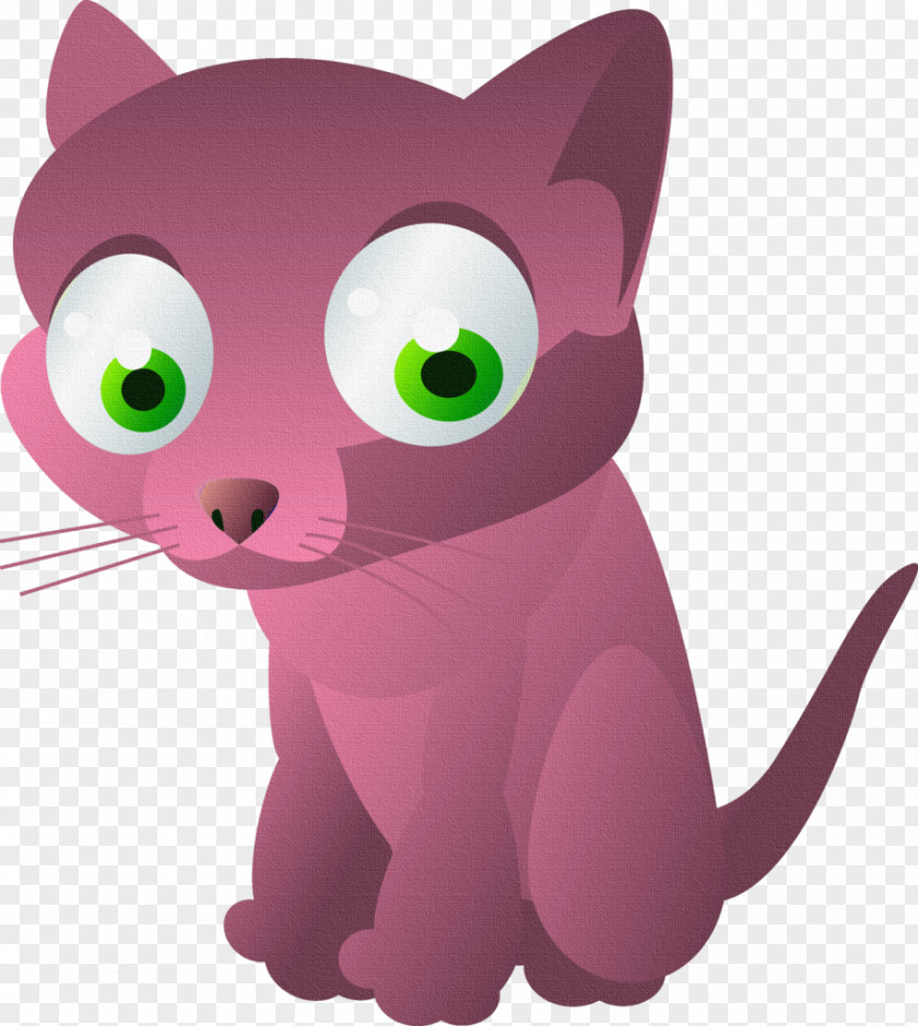 Cartoon Cat Kitten Whiskers Christmas PNG