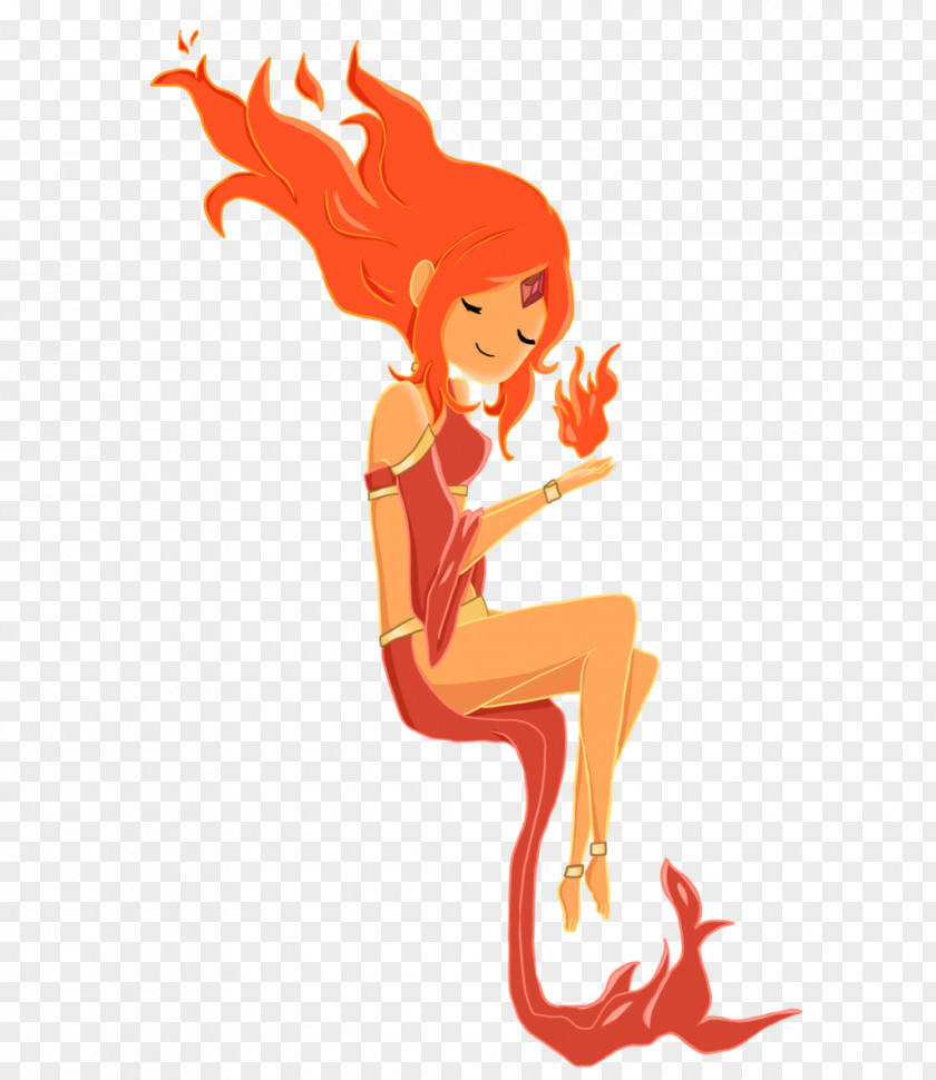 Fire Elemental Flame Princess Drawing Art PNG