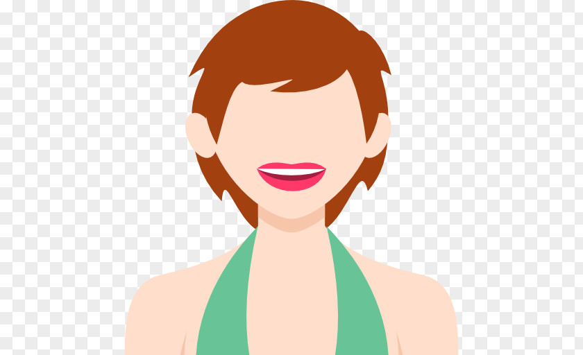 Flattened Woman User Avatar PNG