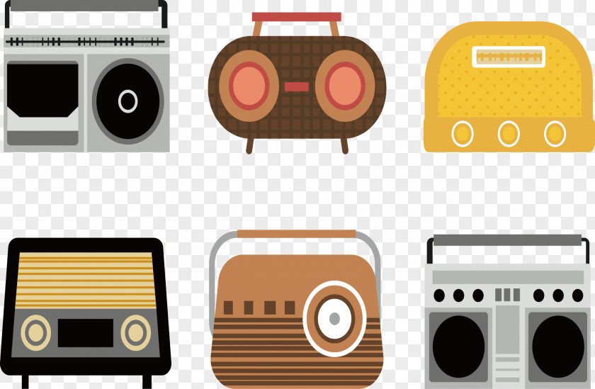 Radio And Tape Antique Drawing PNG