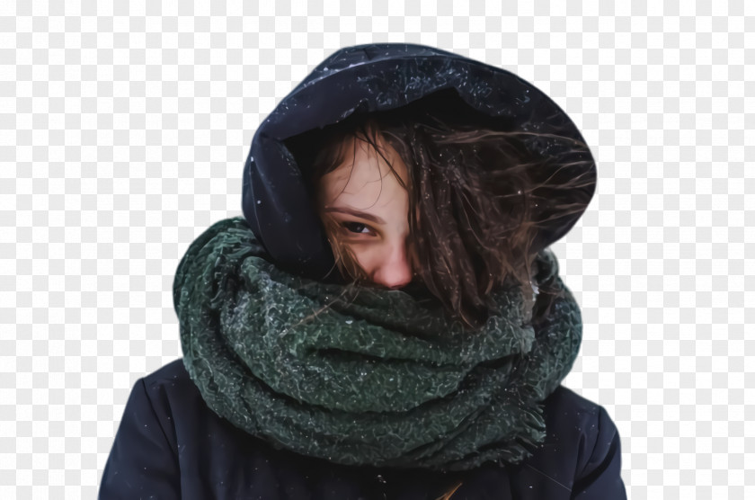 Stole Textile Winter Girl PNG